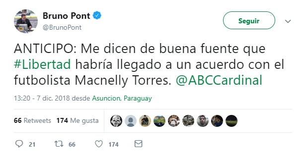 Club Libertad Macnelly Torres Bruno Pont
