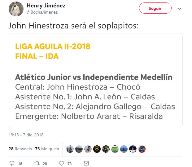 Comentario Henry 'Bocha' Jiménez John Hinestroza