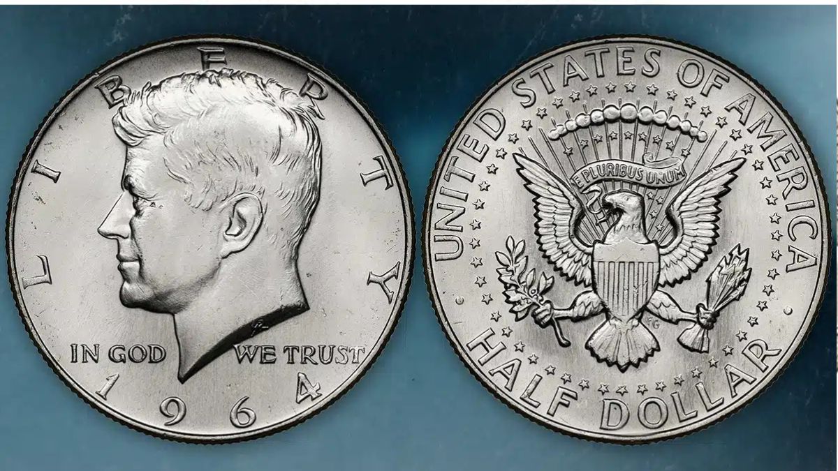 Moneda de medio dólar Kennedy de 1964