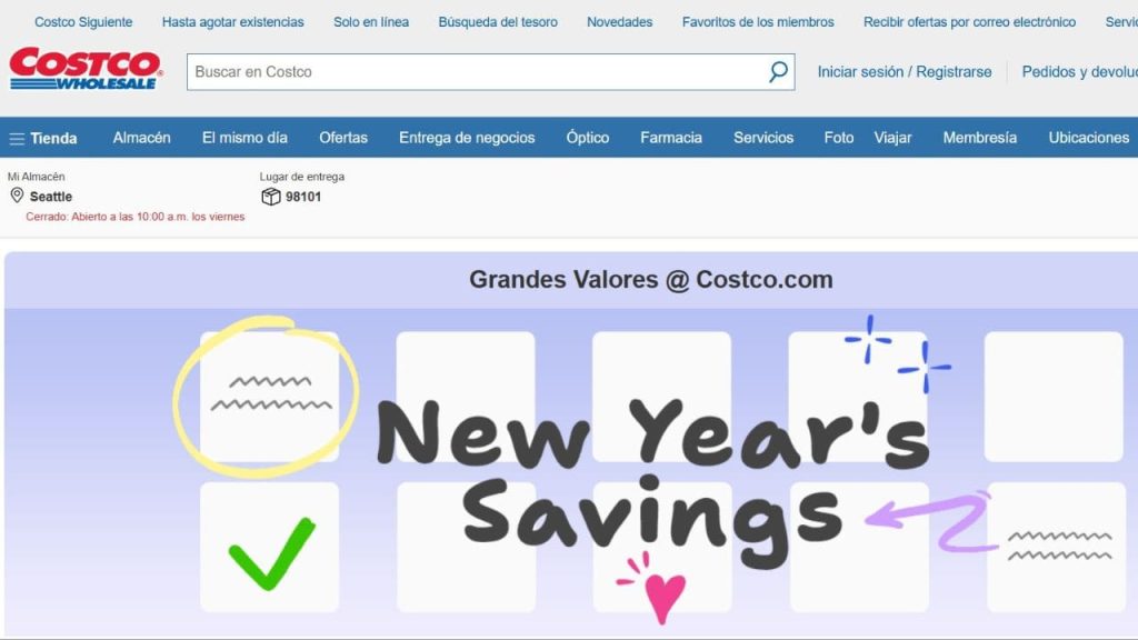 New Years Savings de Costco