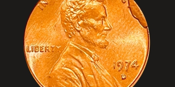 Moneda de USA de centavo de dólar que puede ser vendido en miles de dólares.