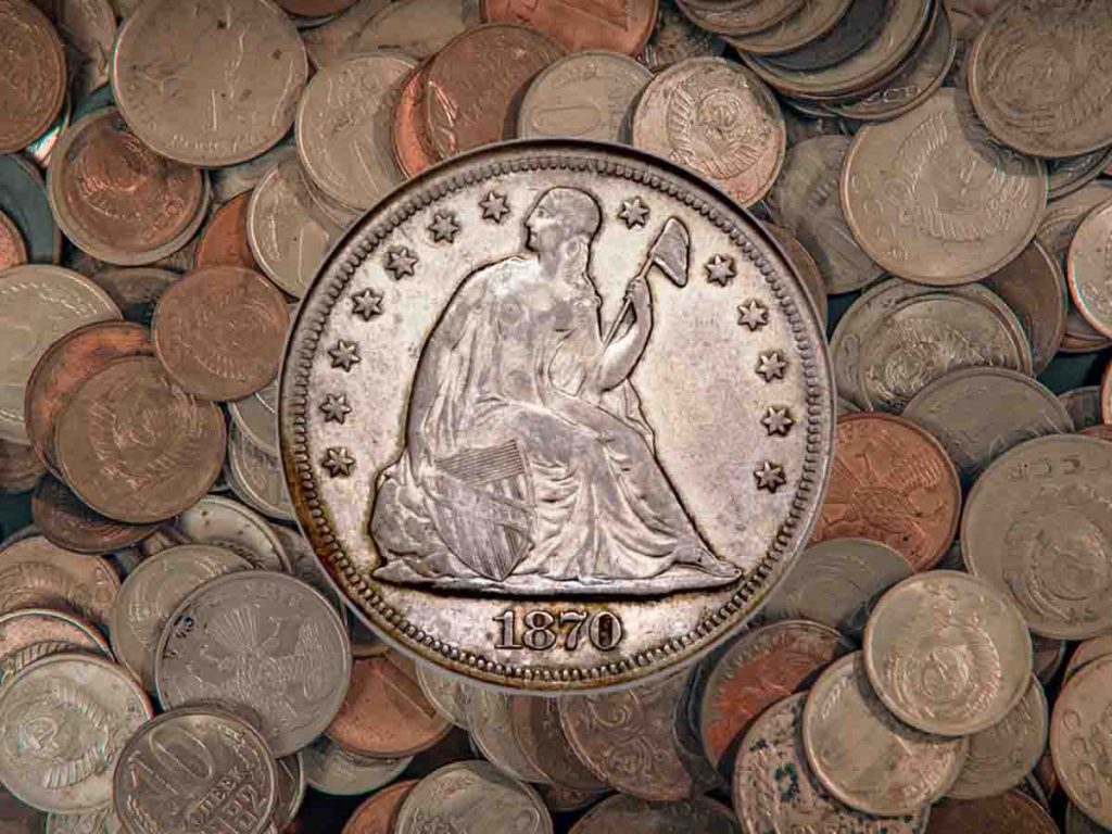 Las monedas de dólar de plata