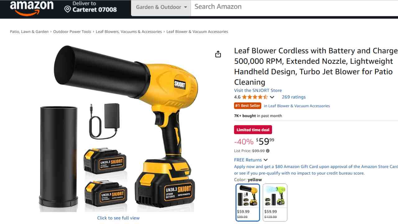 Amazon new releases: Get ready for the fall and save money now, up to 57%! Amazon deal for Americans who need a leaf blower for the fall 2025