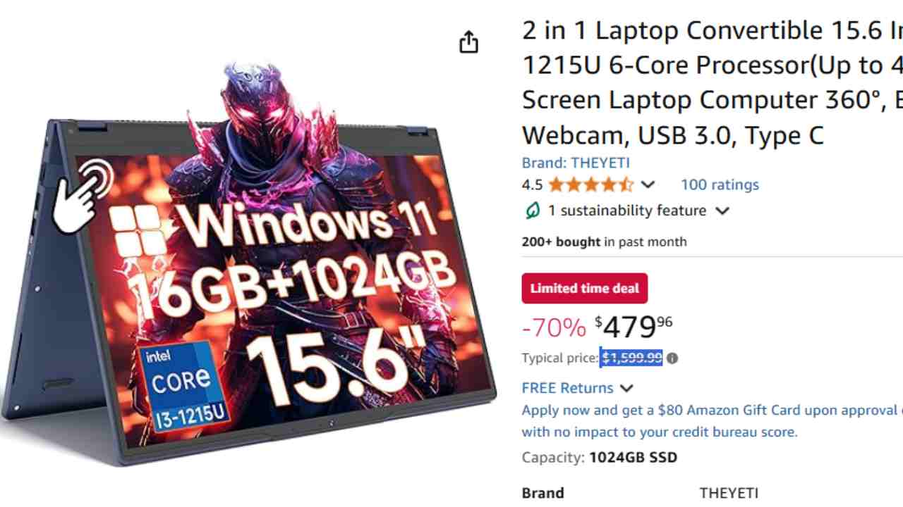 Amazon Prime today's deal: 2 in 1 laptop convertible to save up to 70% Today's deal at Amazon, 2 in 1 laptop convertible
