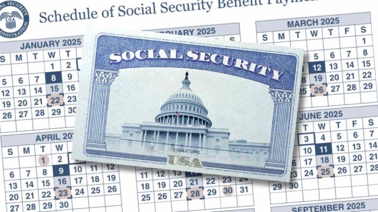 The full calendar for the Social Security benefits in December