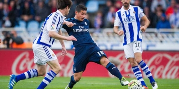 Números de James Rodríguez en Real Madrid ante Real Sociedad