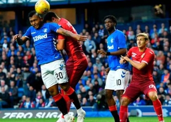 No hubo gol pero sí festejo de Alfredo Morelos en la Europa League
