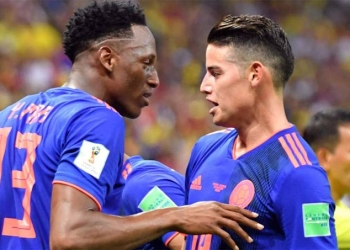 Lo decía James Rodríguez sobre Yerry Mina: «Va ser uno de los mejores centrales del mundo»
