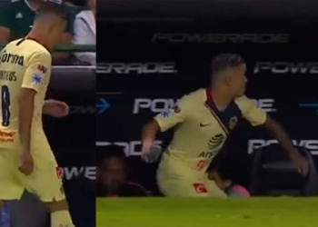 Furiosa reacción de Matheus Uribe al ser sustituido en derrota de América
