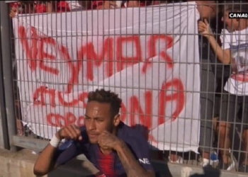 El pólemico festejo de Neymar en la victoria del PSG sobre el Nimes