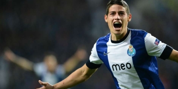 James contra el Benfica: 3 triunfos, 2 derrotas y un gol