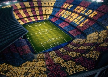 El mosaico reversible que alista el FC Barcelona para el clásico