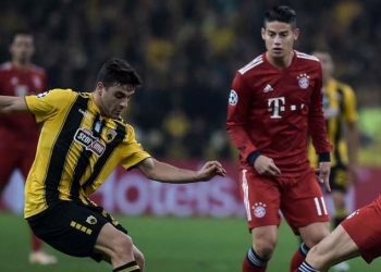 Lo que pasó con James Rodríguez en la Champions League ante AEK Atenas