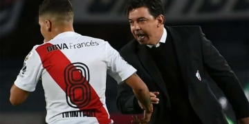 Reacción del DT de River cuando le mencionan la posible salida de Juan Fernando Quintero