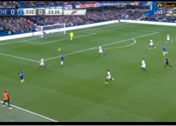 La acción de Yerry Mina contra el Chelsea que levantó polémica. ¡Apenas en 20 minutos!