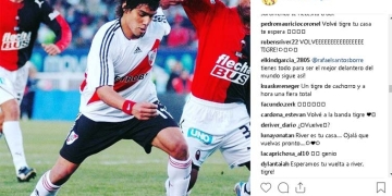 Falcao enloquece a la hinchada de River Plate y hasta Santos Borré se metió