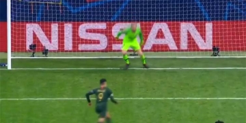 El penalti que erró Falcao en la visita a Atlético de Madrid