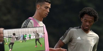 Eso pasa cuando entrenan juntos Juan Guillermo Cuadrado y Cristiano Ronaldo