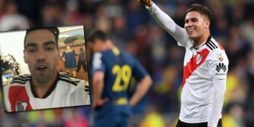 El alocado festejo de Falcao por el título de River Plate en la Copa Libertadores