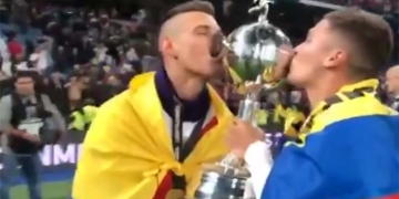 Así fue el festejo de Quintero y Borré con River Plate en el Santiago Bernabéu