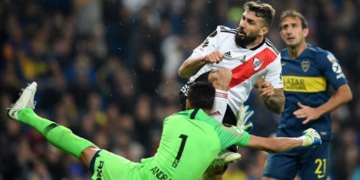Lucas Pratto marcó el 1-1 en la final de la Copa Libertadores