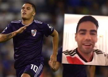 Quintero volvió a marcar e hinchas de River recuerdan lo que Falcao dijo de él