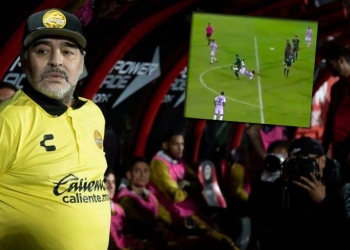 El equipo de Maradona ganaba con golazo de chilena, pero un tanto colombiano lo dejó último