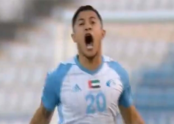 Primer gol y festejo alocado de Michael Ortega en Emiratos Árabes
