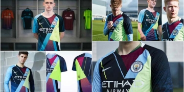 La camiseta llena de camisetas del Manchester City