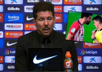 Lo que dijo el Cholo Simeone sobre la expulsión de Diego Costa por insultar al árbitro