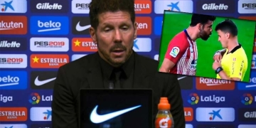 Lo que dijo el Cholo Simeone sobre la expulsión de Diego Costa por insultar al árbitro