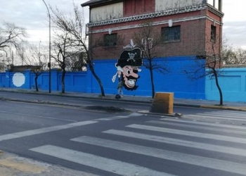 Hinchas de Belgrano de Córdoba pintaron el mural más largo de Argentina