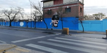 Hinchas de Belgrano de Córdoba pintaron el mural más largo de Argentina