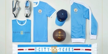Manchester City lanzó colección de ropa por su aniversario 125