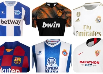 Todas las camisetas de la liga española temporada 2019/2020