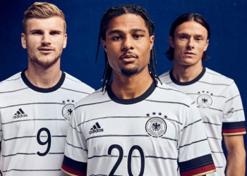 El uniforme principal que adidas hizo para la Selección de Alemania