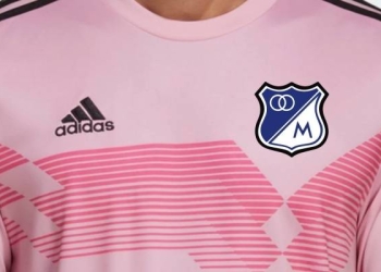 Camiseta de Millonarios color rosa, edición adidas 70 años