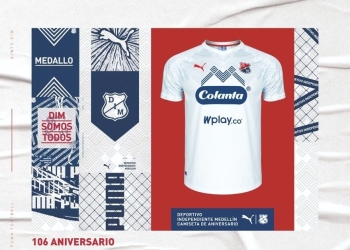 Camiseta conmemorativa para el Independiente Medellín por sus 106 años