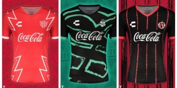 Camisetas especiales con el logo de Coca-Cola para tres clubes mexicanos