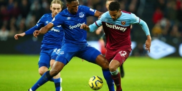 Partido completo para Yerry Mina contra West Ham