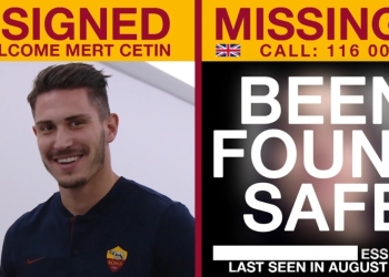 Campaña solidaria del AS Roma para buscar niños desaparecidos
