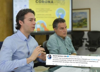 Alcalde confirma recuperación de la primera paciente con coronavirus en Medellín