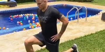 Michael Rangel muestra su entrenamiento en casa