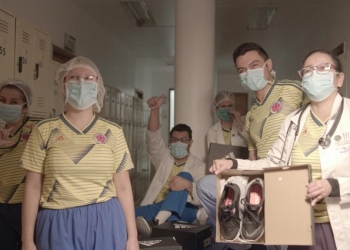 Federación Colombiana de Fútbol y adidas donan 1.000 pares de tenis a personal médico