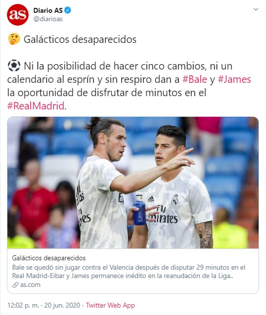 James Rodríguez, Real Madrid, galáctico desaparecido