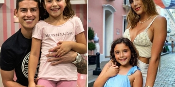 Daniela Ospina y James Rodríguez están orgullos de su bailarina Salomé