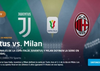 Canal de DIRECTV para ver Juventus vs Milan hoy en Copa Italia
