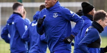 Yerry Mina se reintegró a los entrenamientos del Everton FC