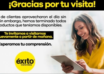 Éxito cerró su tienda online en el Día sin IVA