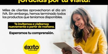 Éxito cerró su tienda online en el Día sin IVA